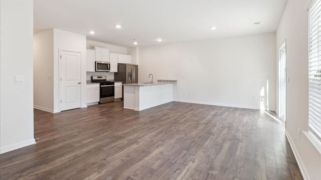 Representative unfurnished interior of a home built from the Freeport by D.R. Horton in The Hideaway at Fox Meadows, Bluff City (Image 14).