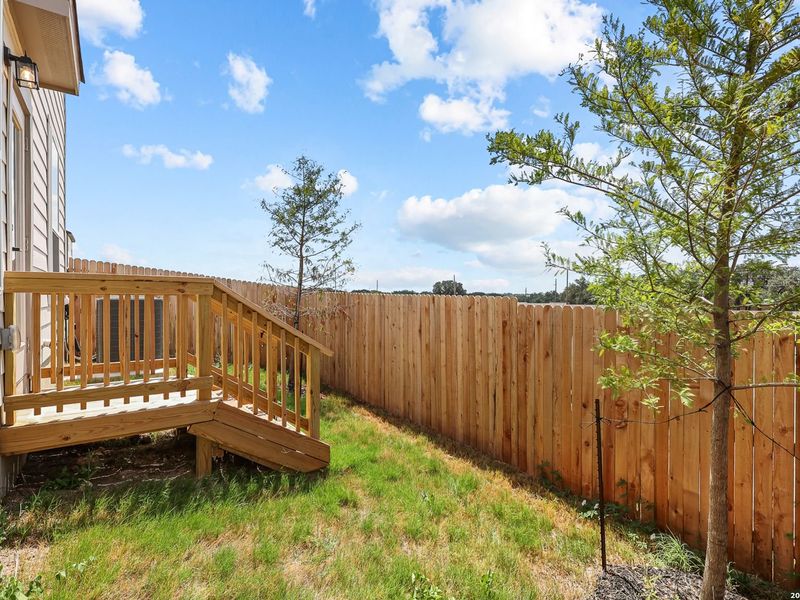 Exterior details and patio area of a home in Meadows at Oak Creek, San Antonio (Image 4).