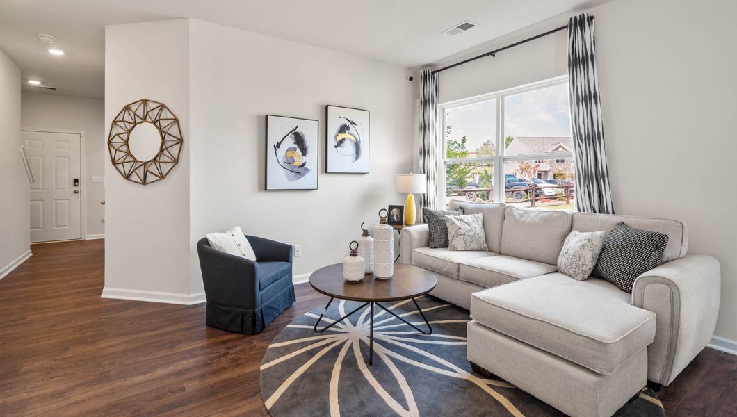 Representative furnished interior of a home built from the Newton by D.R. Horton in Brookside Ridge Townhomes, Greer (Image 7).