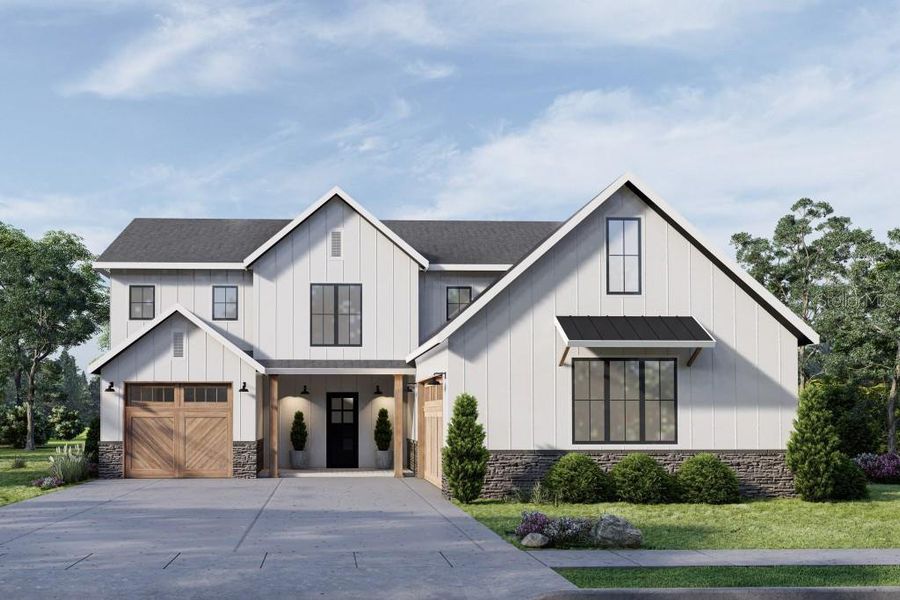 Front exterior of a new home in , Myakka City, FL, highlighting curb appeal (Image 1). Front exterior of a new home in , Myakka City, FL, highlighting curb appeal (Image 1).