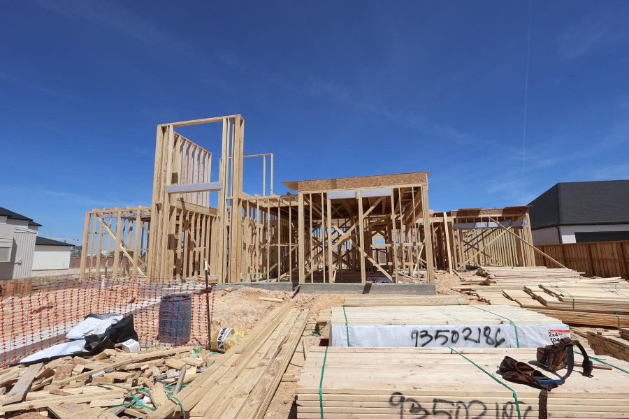 In-progress construction of a new home in Dunham Pointe, Cypress, TX (Image 28).