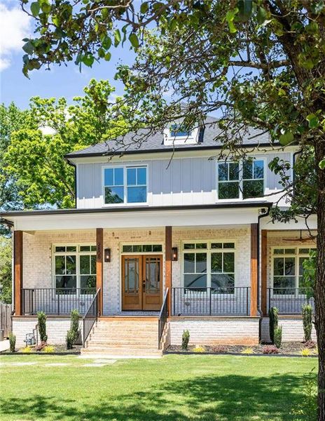 Front exterior of a new home in , Atlanta, GA, highlighting curb appeal (Image 23).