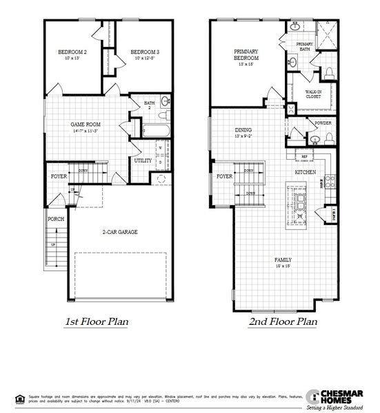 2D floor plan layout for the Calypso – HD by Chesmar Homes in Prominence – Now Selling, San Antonio, TX (Image 3).