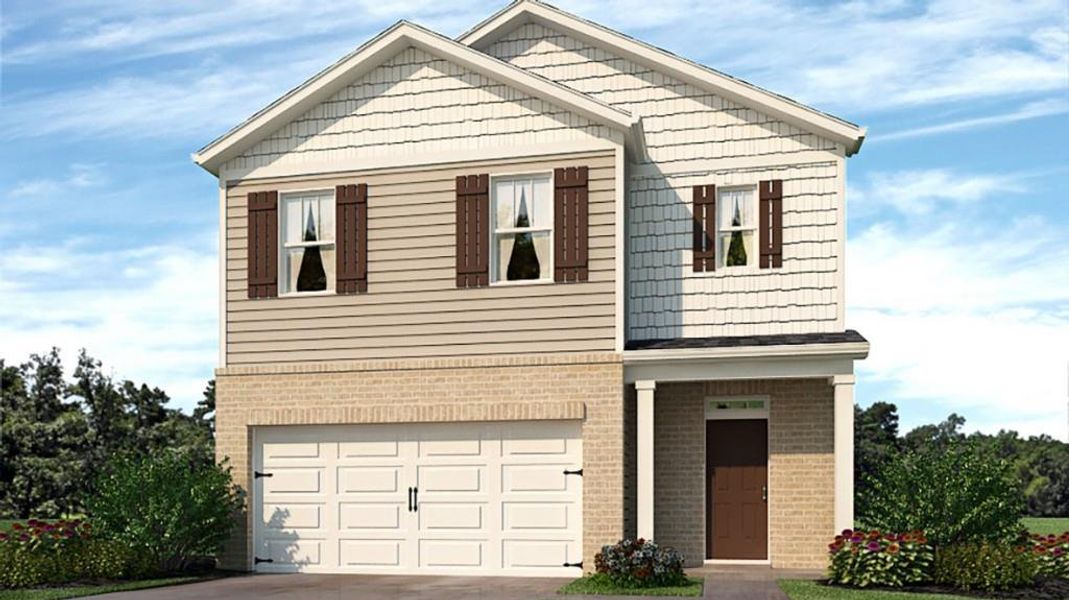 Front exterior of a new home in Northberry, Rome, GA, highlighting curb appeal (Image 1).