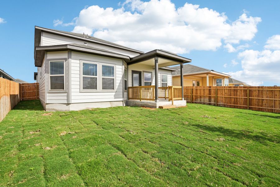 Back exterior of the Reynolds floorplan at a Meritage Homes community.