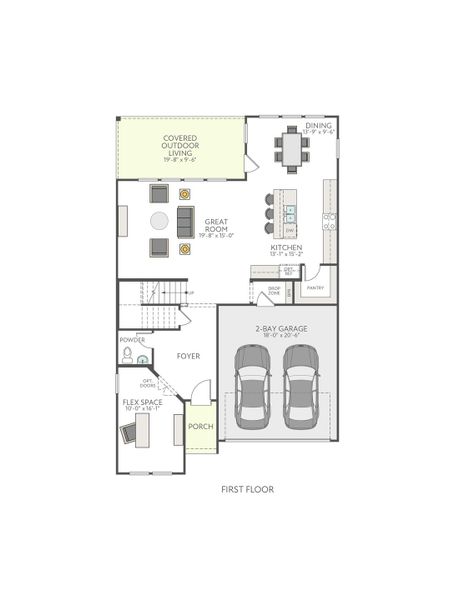 2D floor plan layout of this home in Heritage, Dripping Springs, TX (Image 24).