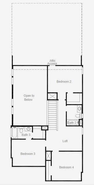 2D floor plan layout of this home in Ramble, Celina, TX (Image 5).