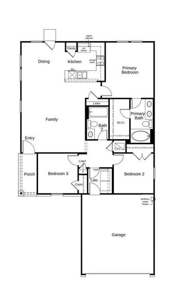 This floor plan features 3 bedrooms, 2 full baths and over 1,200 square feet of living space.