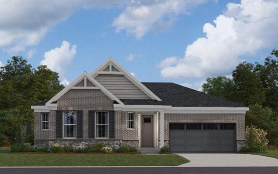 Representative exterior photo of a completed home built from the Teagan by Fischer Homes in Hidden Fields, Hoschton, GA (Image 1). Representative exterior photo of a completed home built from the Teagan by Fischer Homes in Hidden Fields, Hoschton, GA (Image 1).