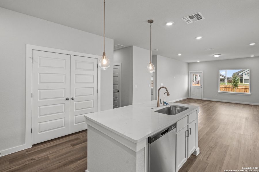 Furnished interior view inside a new home in August Fields, New Braunfels (Image 13).