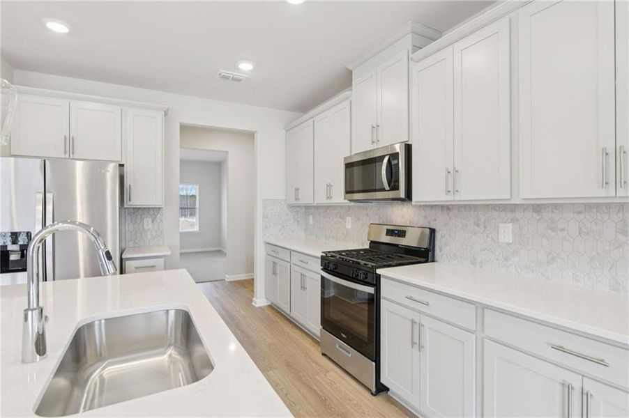 Furnished interior view inside a new home in Parkside at Grayson, Grayson (Image 8).