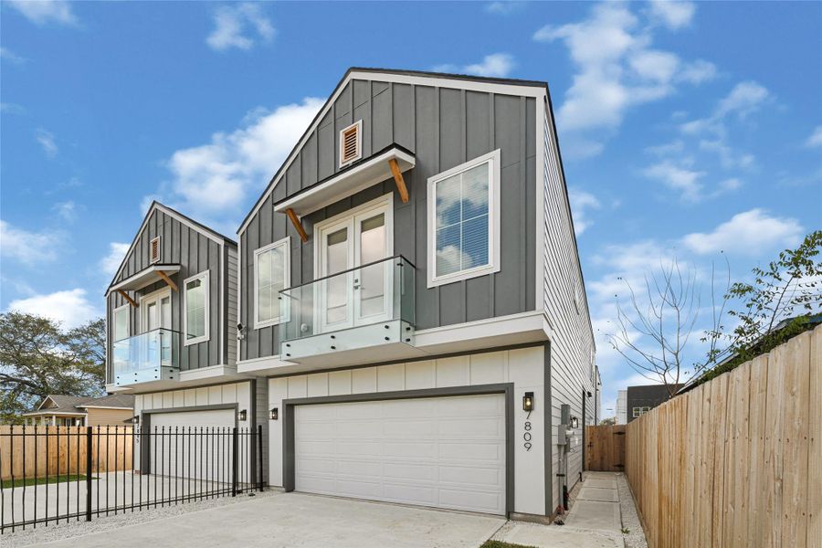 Main property with side front door entrance to the point where