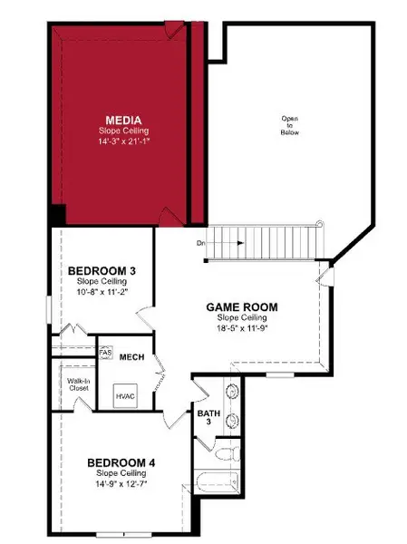 2D floor plan layout of this home in Enclave at Legacy Hills, Celina, TX (Image 4).