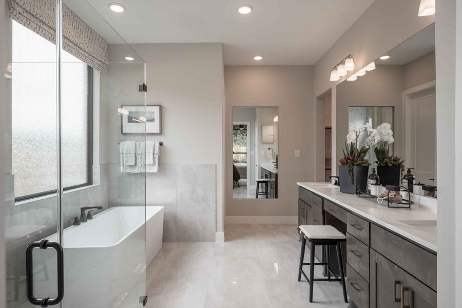 Representative furnished interior of a home built from the Barnhart by Tri Pointe Homes in Amethyst at Azalea Trails, Cypress (Image 19).