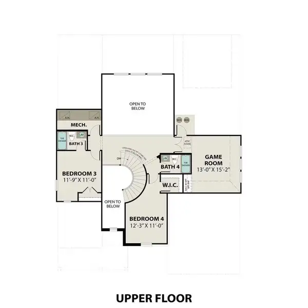 2D floor plan layout of this home in Lago Mar, Texas City, TX (Image 3).
