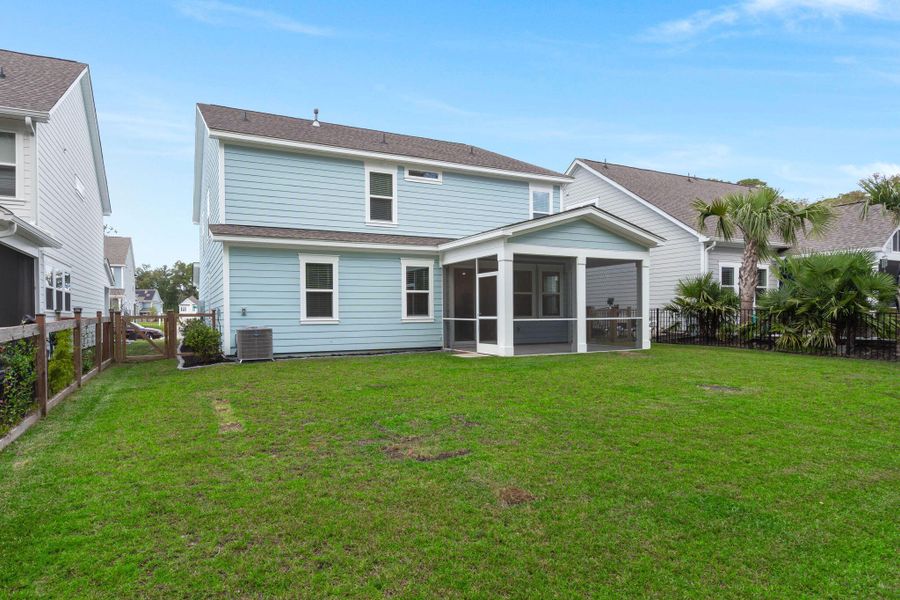 Exterior details and patio area of a home in The Ponds, Summerville (Image 20).