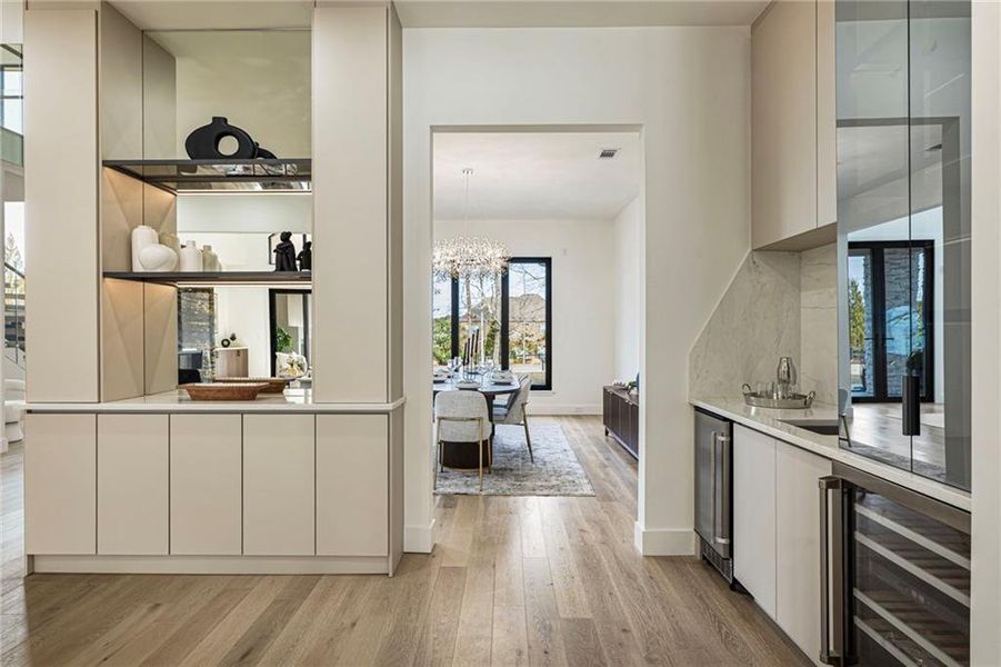 Furnished interior view inside a new home in , Suwanee (Image 81).