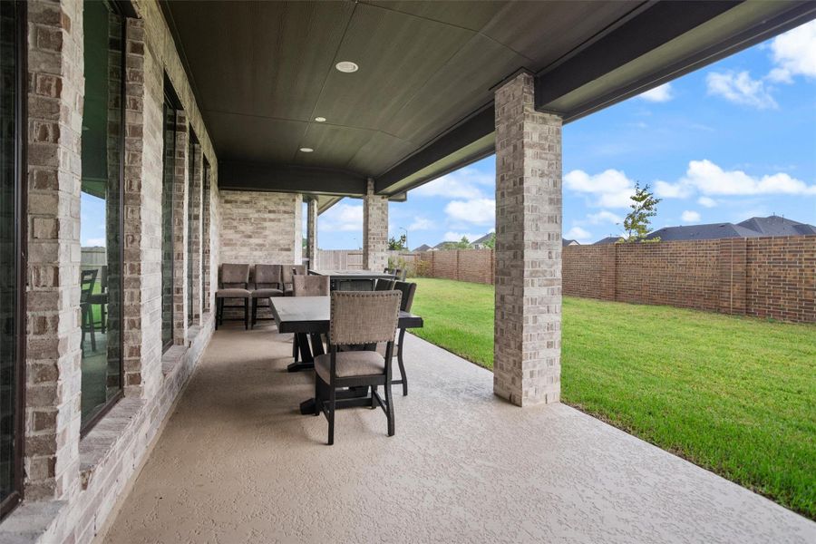 Extended covered patio for outdoor living