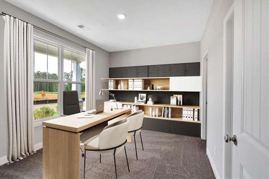 Furnished interior view inside a new home in Heritage Pointe at The Georgian, Villa Rica (Image 10). Furnished interior view inside a new home in Heritage Pointe at The Georgian, Villa Rica (Image 10).