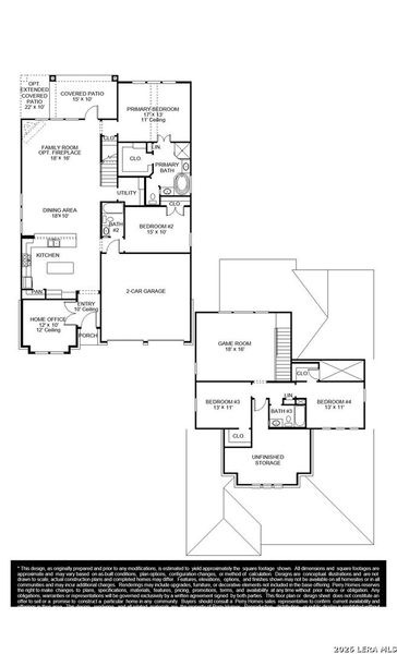 2D floor plan layout of this home in The Parklands, Schertz, TX (Image 2). 2D floor plan layout of this home in The Parklands, Schertz, TX (Image 2).
