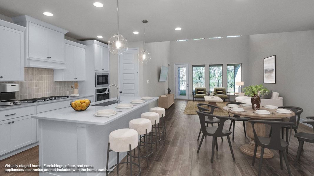 Furnished interior view inside a new home in Grand Central Park, Conroe (Image 6).