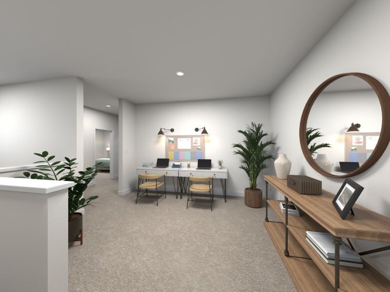 Customize the upstairs loft to fit your needs.