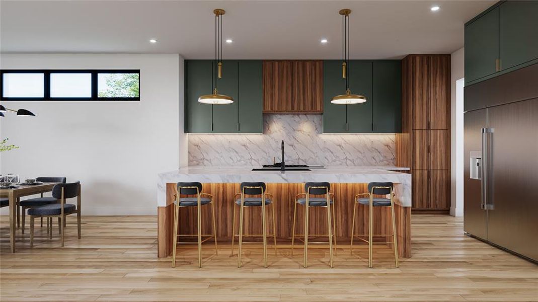 Furnished interior view inside a new home in , Dallas (Image 5).