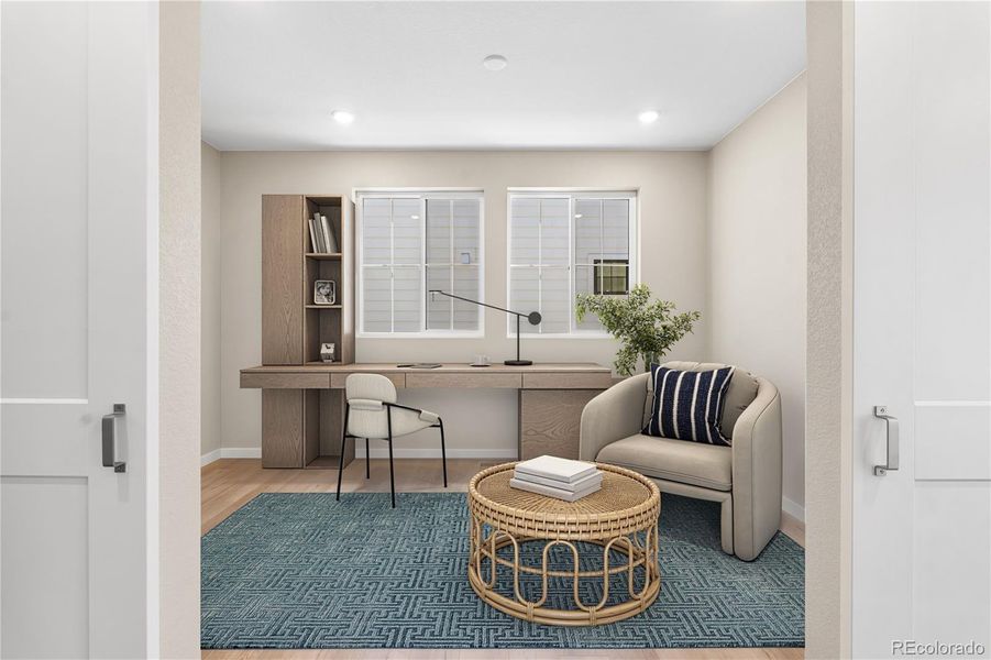 Furnished interior view inside a new home in Harmony at Solstice, Littleton (Image 12).