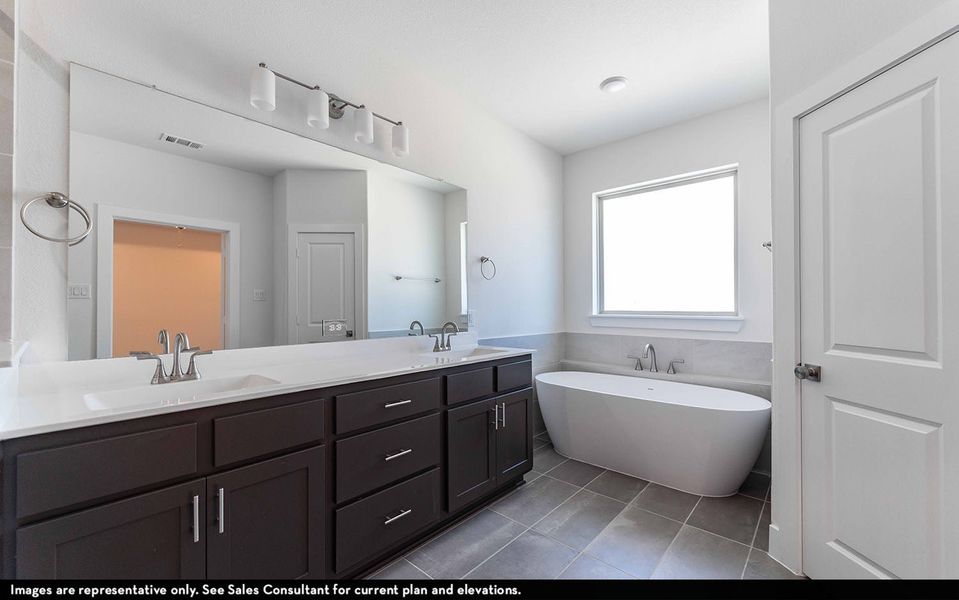 Representative furnished interior of a home built from the Shasta by CastleRock Communities in The Summit at Center Stage, Keller (Image 10).