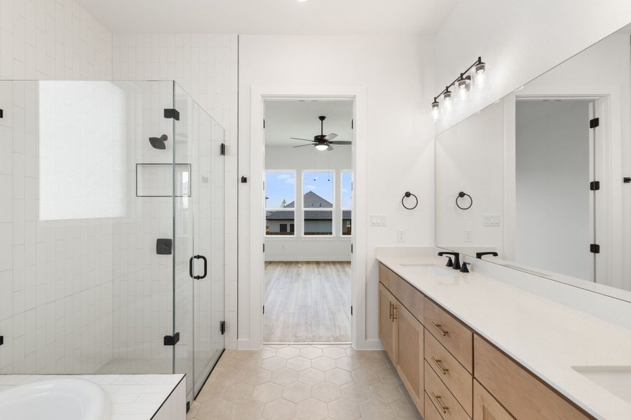 Furnished interior view inside a new home in Heritage, Dripping Springs (Image 17).