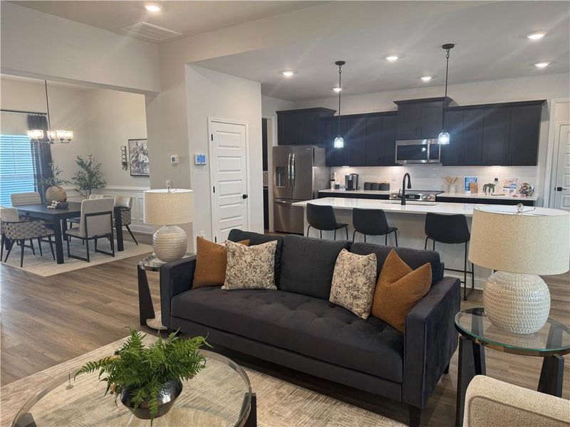 Furnished interior view inside a new home in The Fields of Walnut Creek, Pendergrass (Image 7).