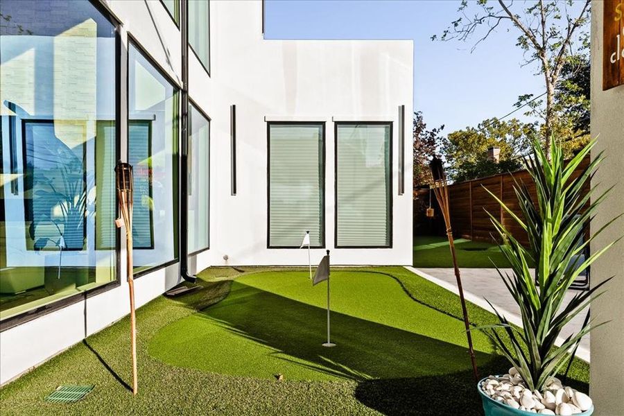 Putting Green as view from the Great Room