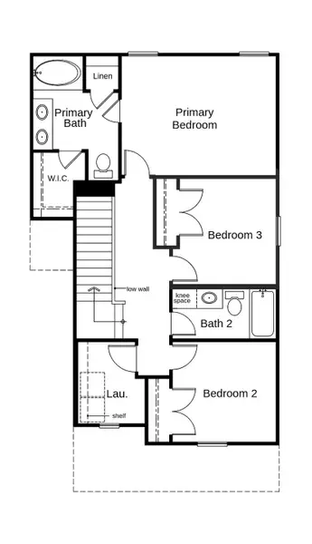 2D floor plan layout of this home in Spanish Trails Villas, San Antonio, TX (Image 4).