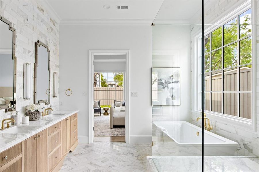 Furnished interior view inside a new home in , Dallas (Image 27). Furnished interior view inside a new home in , Dallas (Image 27).