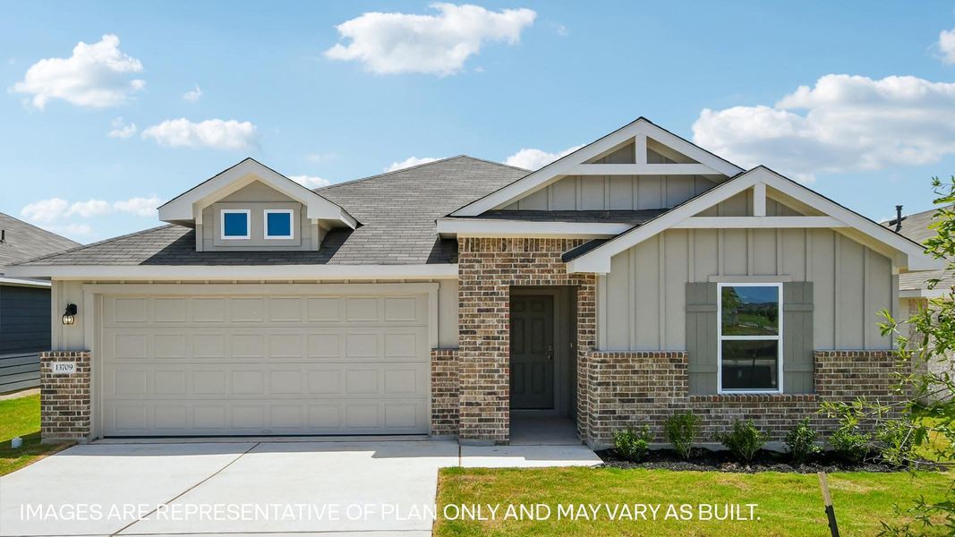 Representative exterior photo of a completed home built from the The Lakeway by D.R. Horton in Carillon, Manor, TX (Image 2). Representative exterior photo of a completed home built from the The Lakeway by D.R. Horton in Carillon, Manor, TX (Image 2).