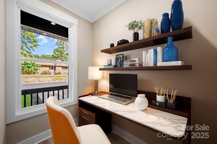 Virtually staged flex space Virtually staged flex space