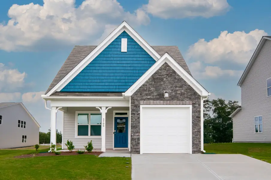 Representative exterior photo of a completed home built from the Jordan by McKee Homes in Sandy Springs, Aberdeen, NC (Image 2).