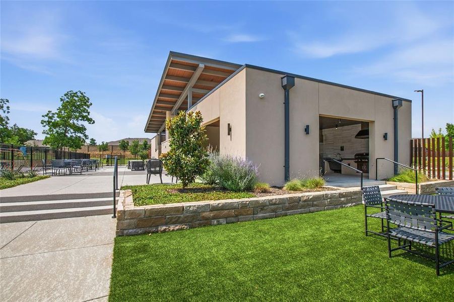 Exterior details and patio area of a home in , Denton (Image 27).