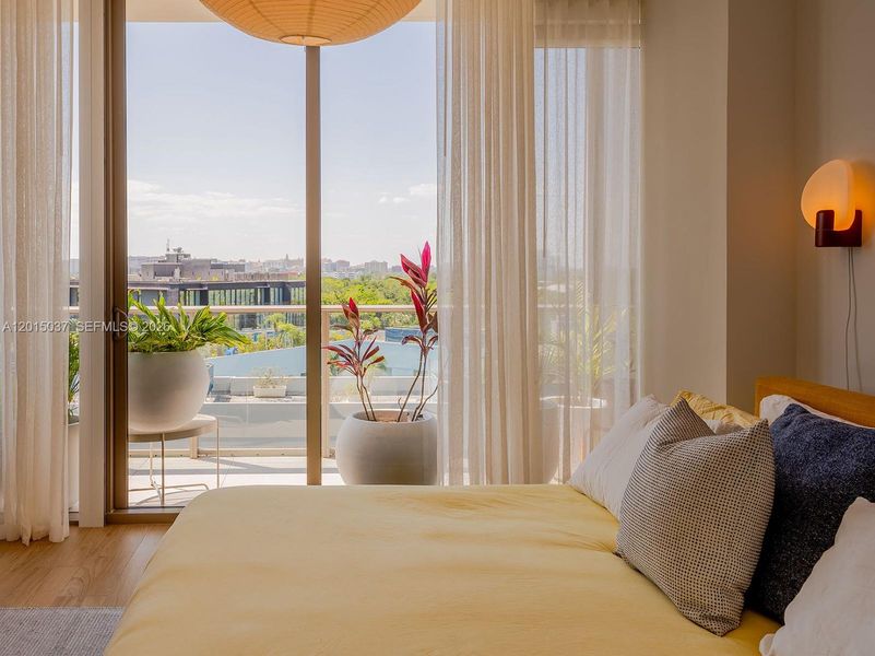 Furnished interior view inside a new home in , Miami (Image 12).