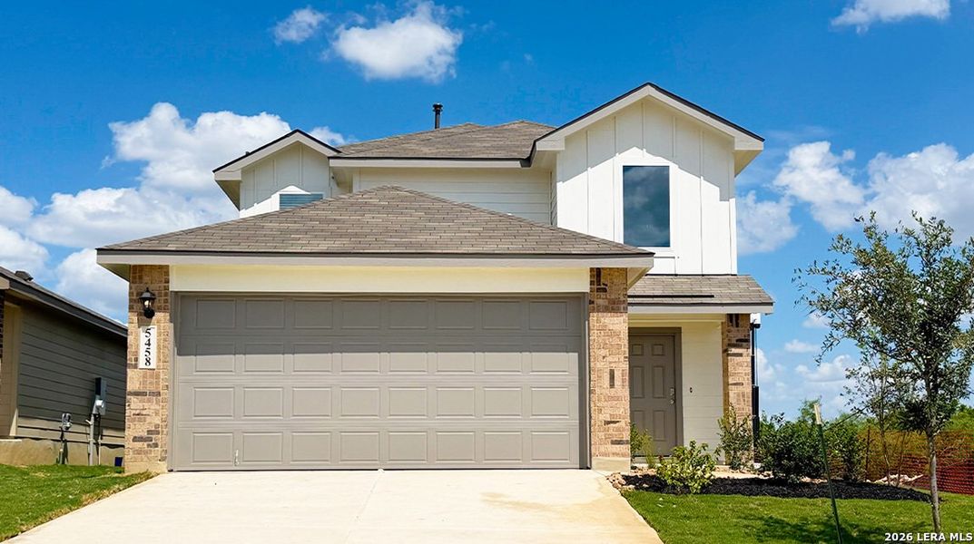 Front exterior of a new home in Applewood, San Antonio, TX, highlighting curb appeal (Image 2).
