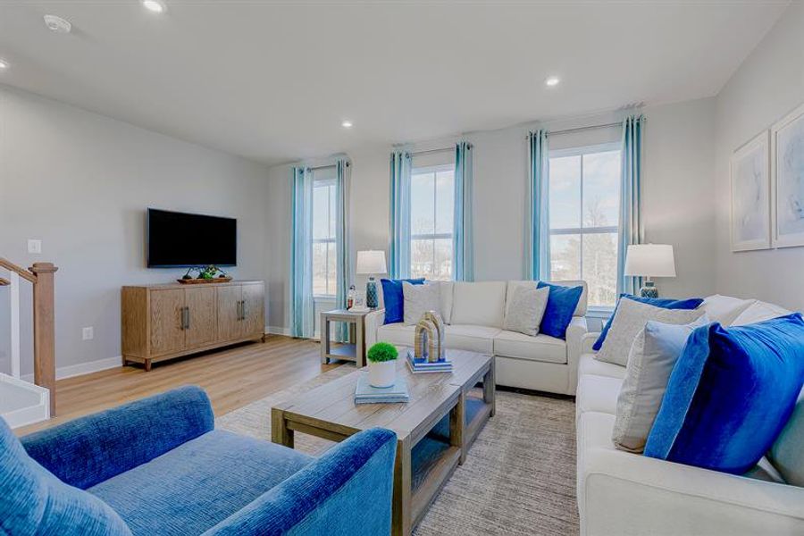 Representative furnished interior of a home built from the Mayer by Ryan Homes in Stowe Branch Townhomes, Charlotte (Image 16).