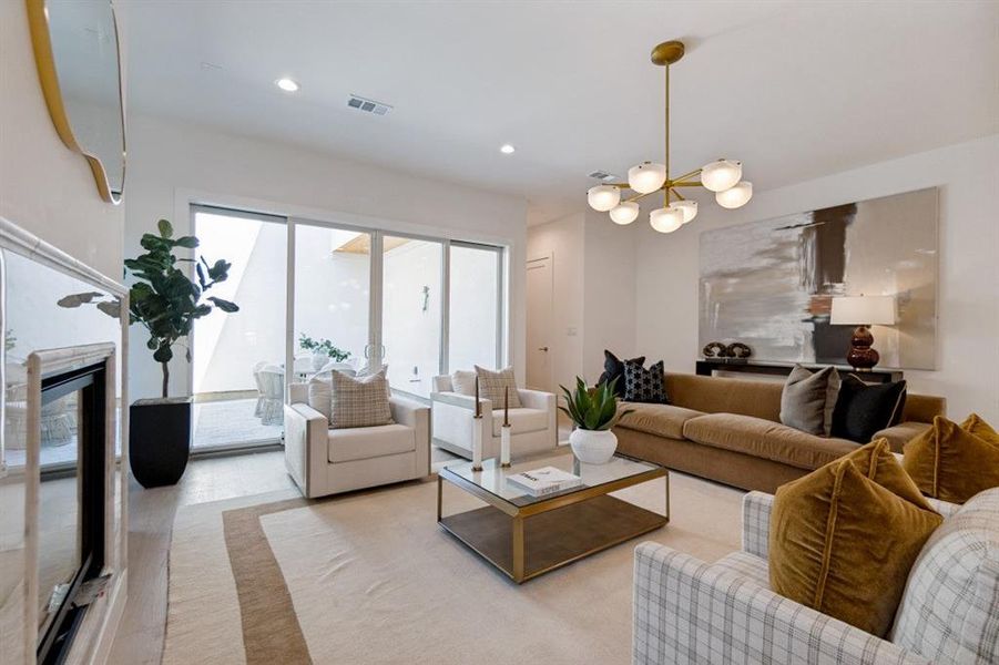 Furnished interior view inside a new home in , Dallas (Image 10).