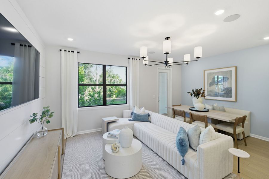 Representative furnished interior of a home built from the Latitude II by Pulte Homes in Everton, Lantana (Image 9). Representative furnished interior of a home built from the Latitude II by Pulte Homes in Everton, Lantana (Image 9).