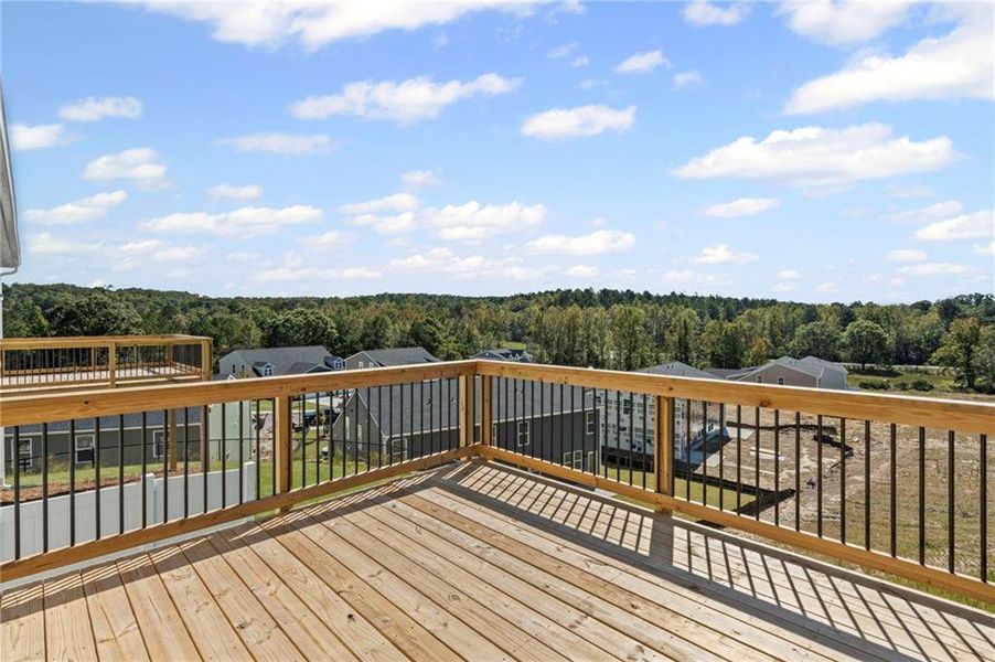 Exterior details and patio area of a home in Villas at Gold Creek, Dawsonville (Image 4).