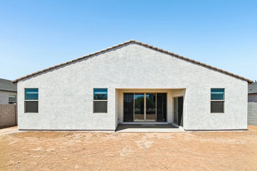 Back exterior elevation