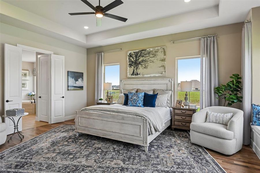 Furnished interior view inside a new home in Sunrise at Garden Valley, Waxahachie (Image 4).