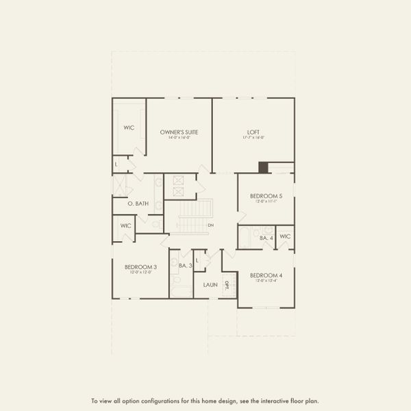 2D floor plan layout for the Yellowstone by Pulte Homes in Riversong, Parrish, FL (Image 5).