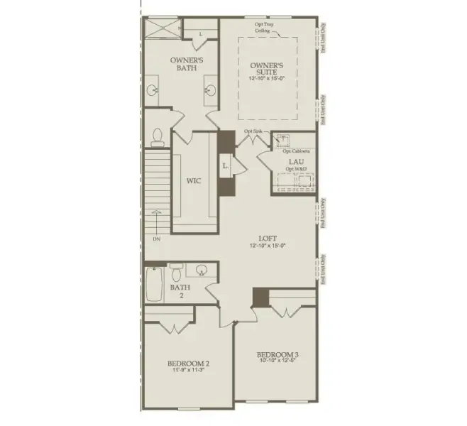 2D floor plan layout of this home in Ansley Towns, Cumming, GA (Image 5).