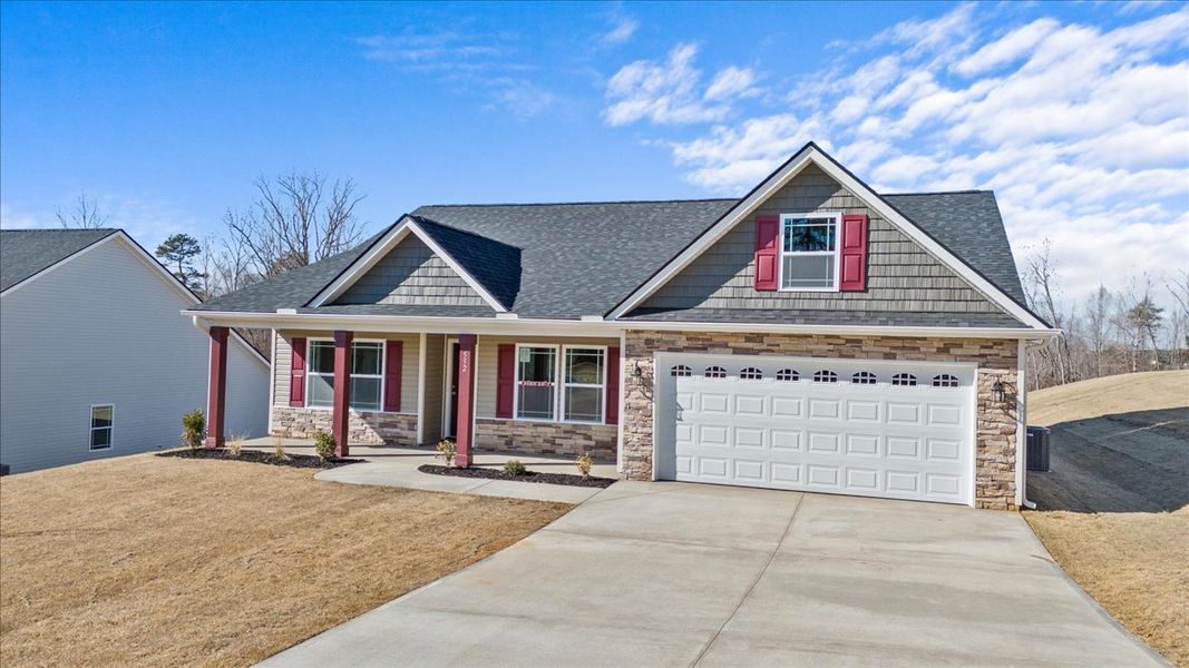 Representative exterior photo of a completed home built from the Brentwood by Enchanted Homes in Mills Gin, Campobello, SC (Image 18).