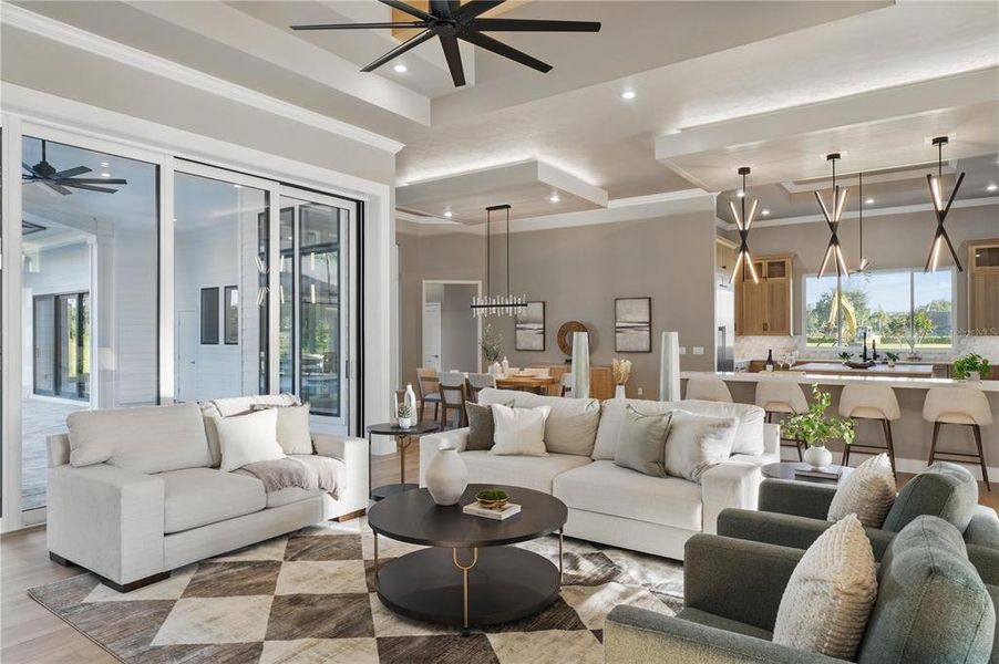 Furnished interior view inside a new home in , Archer (Image 16).